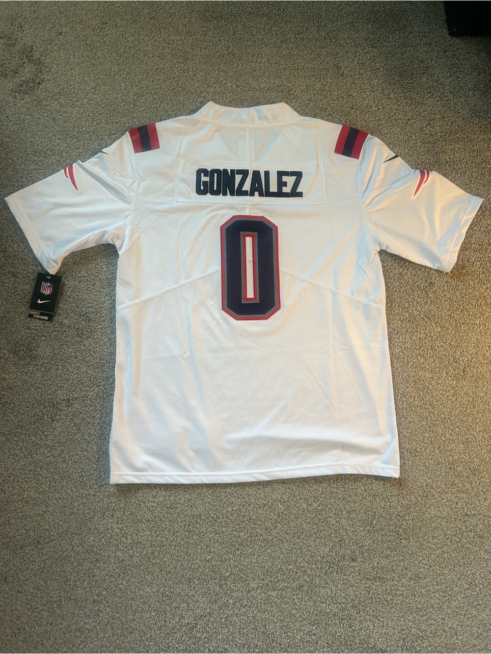 Nike NFL New England Patriots Christian Gonzalez #0 Jersey White Men M NWT